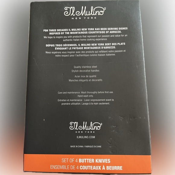 New York’s famous Il Mulino Restaurant Butter Knives set for 4 - Picture 2 of 3